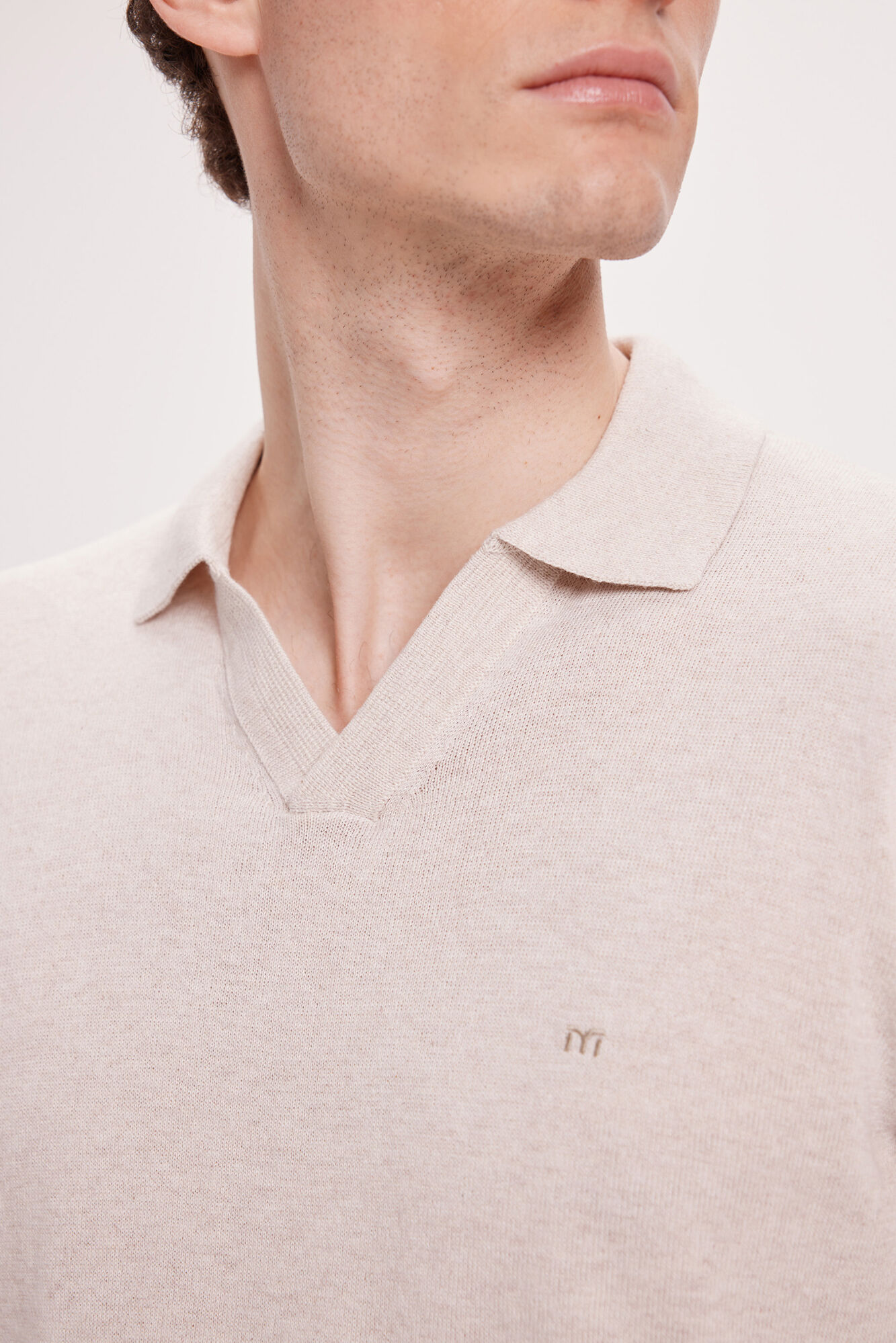 Milano Polo cuello V Beige
