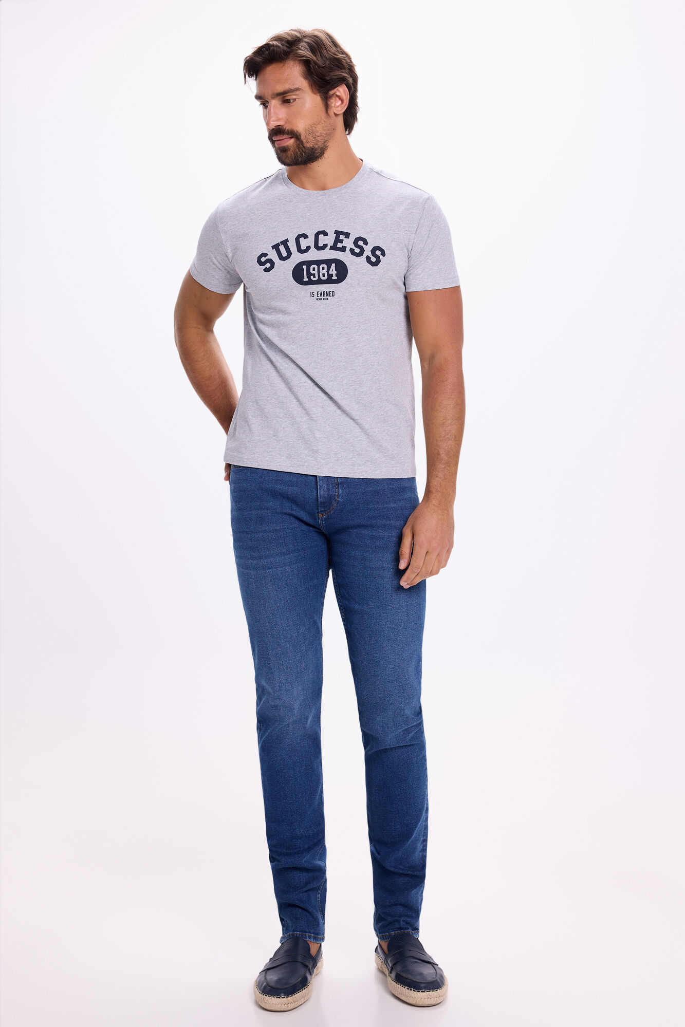 Milano Playera estampada Gris Claro