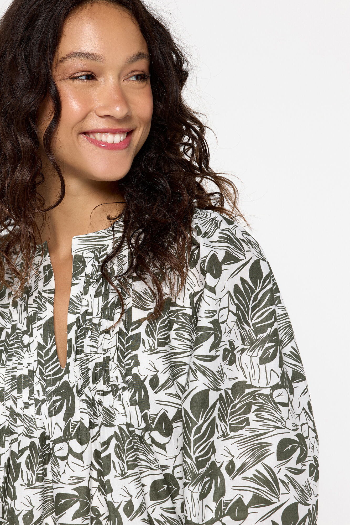 Milano Vestido Fluido Estampado natural