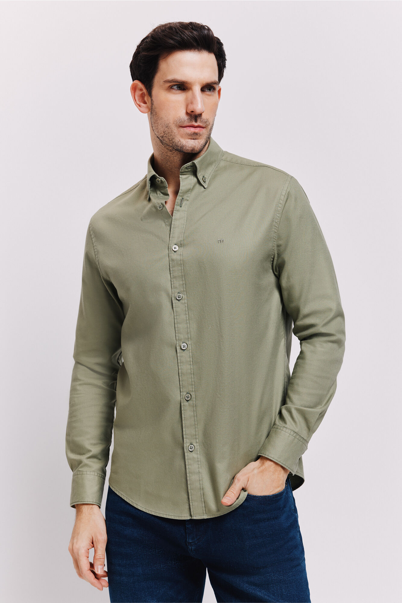 Milano Camisa lisa manga larga