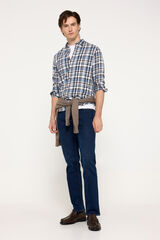 Milano Camisa Twill Cuadros Azul