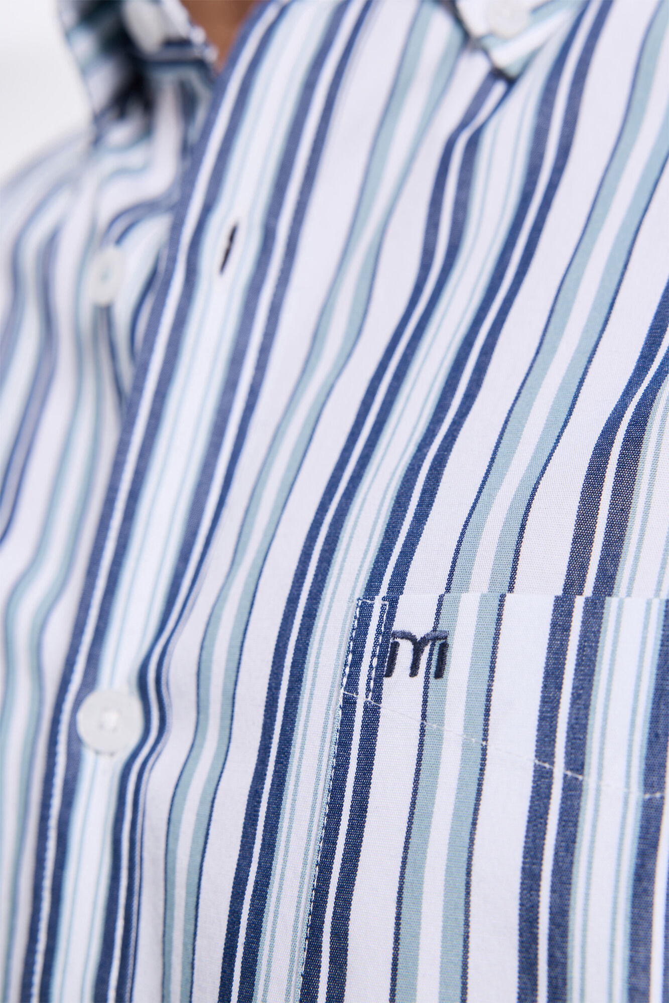 Milano Camisa de sarga a rayas Verde