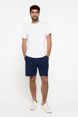 Fifty Outlet Bermudas seersucker color liso Navy