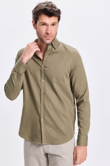 Milano Camisa deportiva estructurada Kaki Oscuro