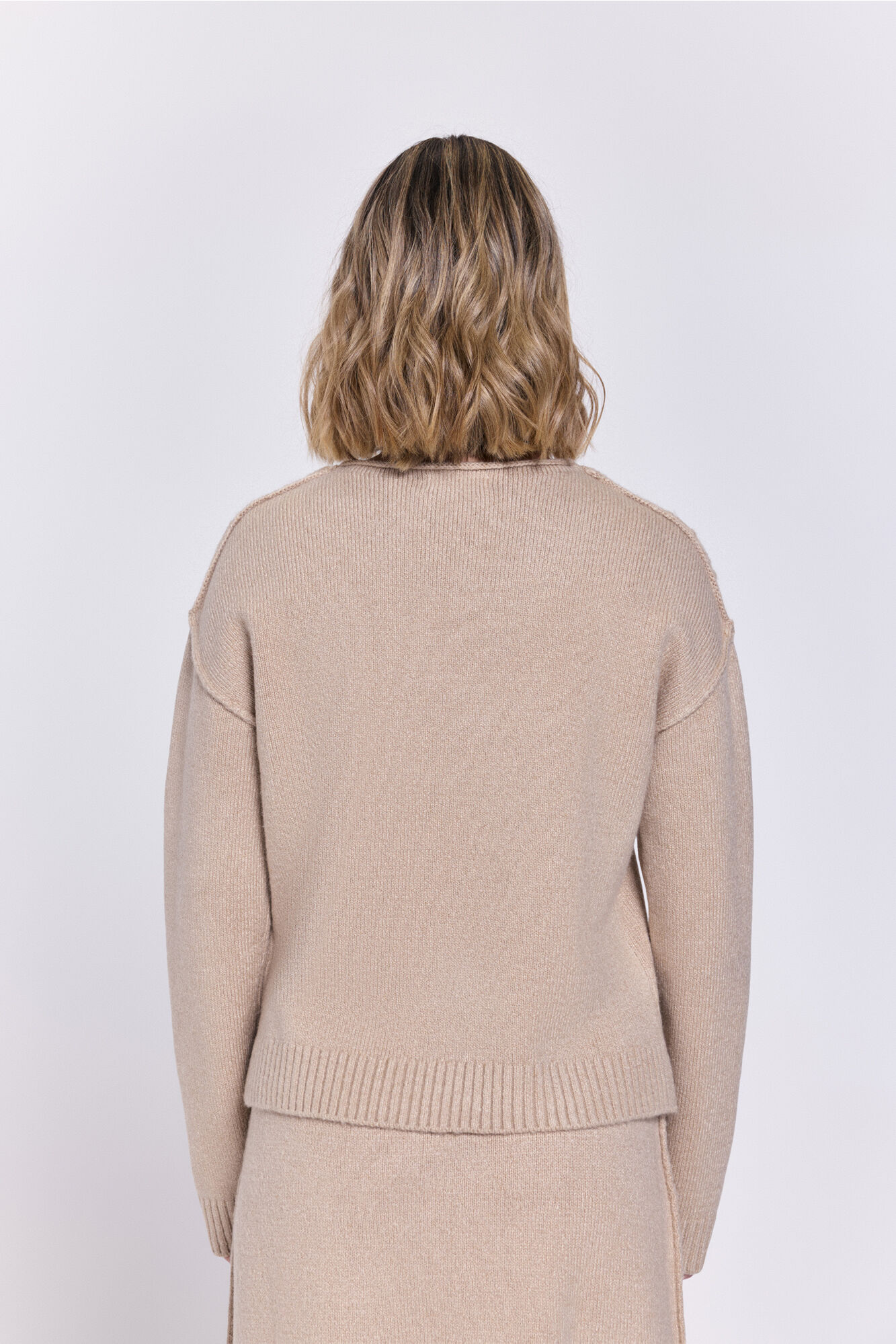 Milano Jersey estructurado de corte extragrande Beige/Claro