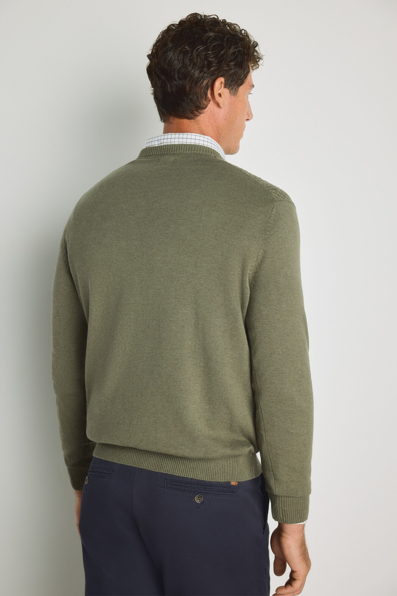 Milano Su&eacute;ter cuello redondo ajustado Gris