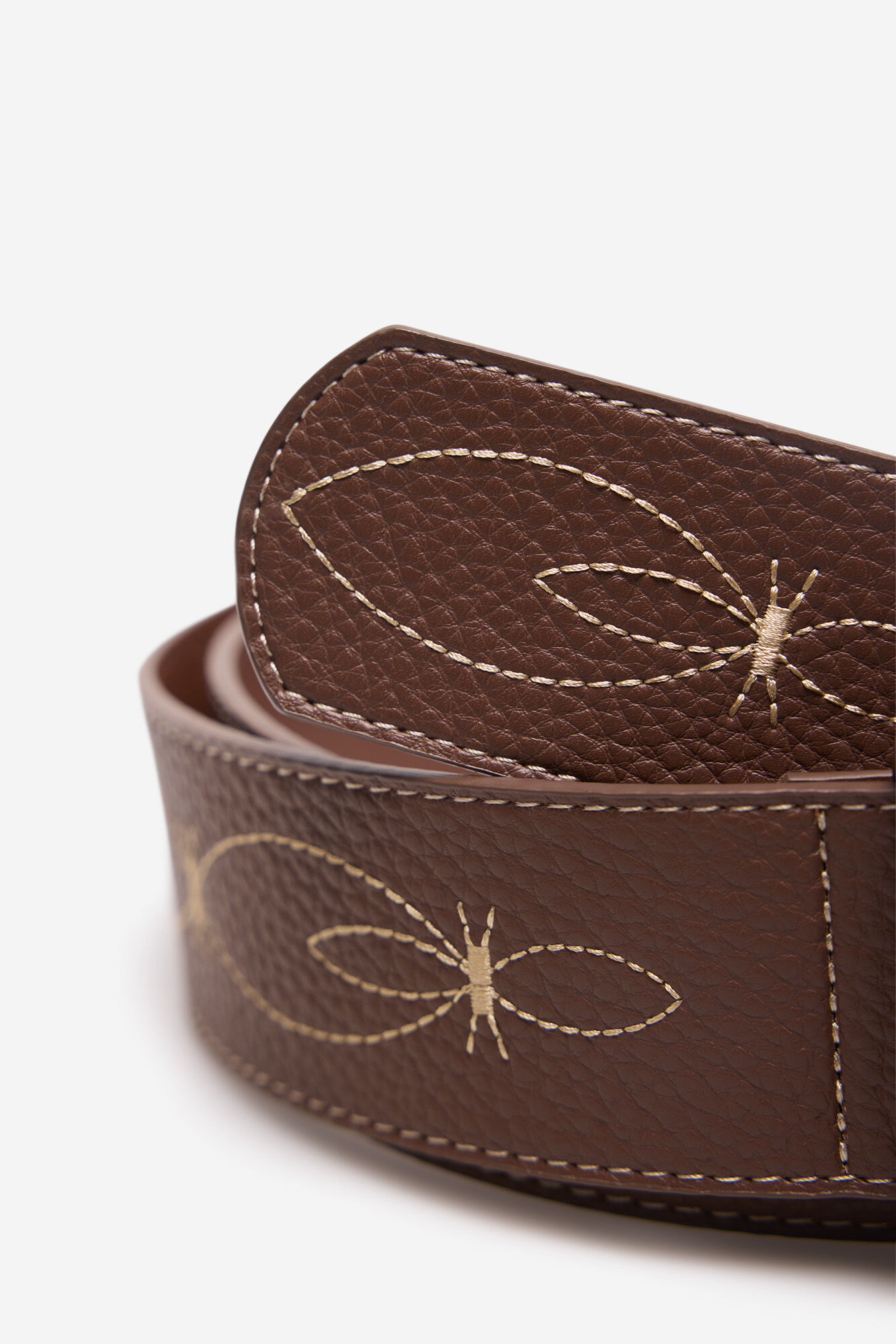 Milano Cintur&oacute;n espiga Beige/Camel