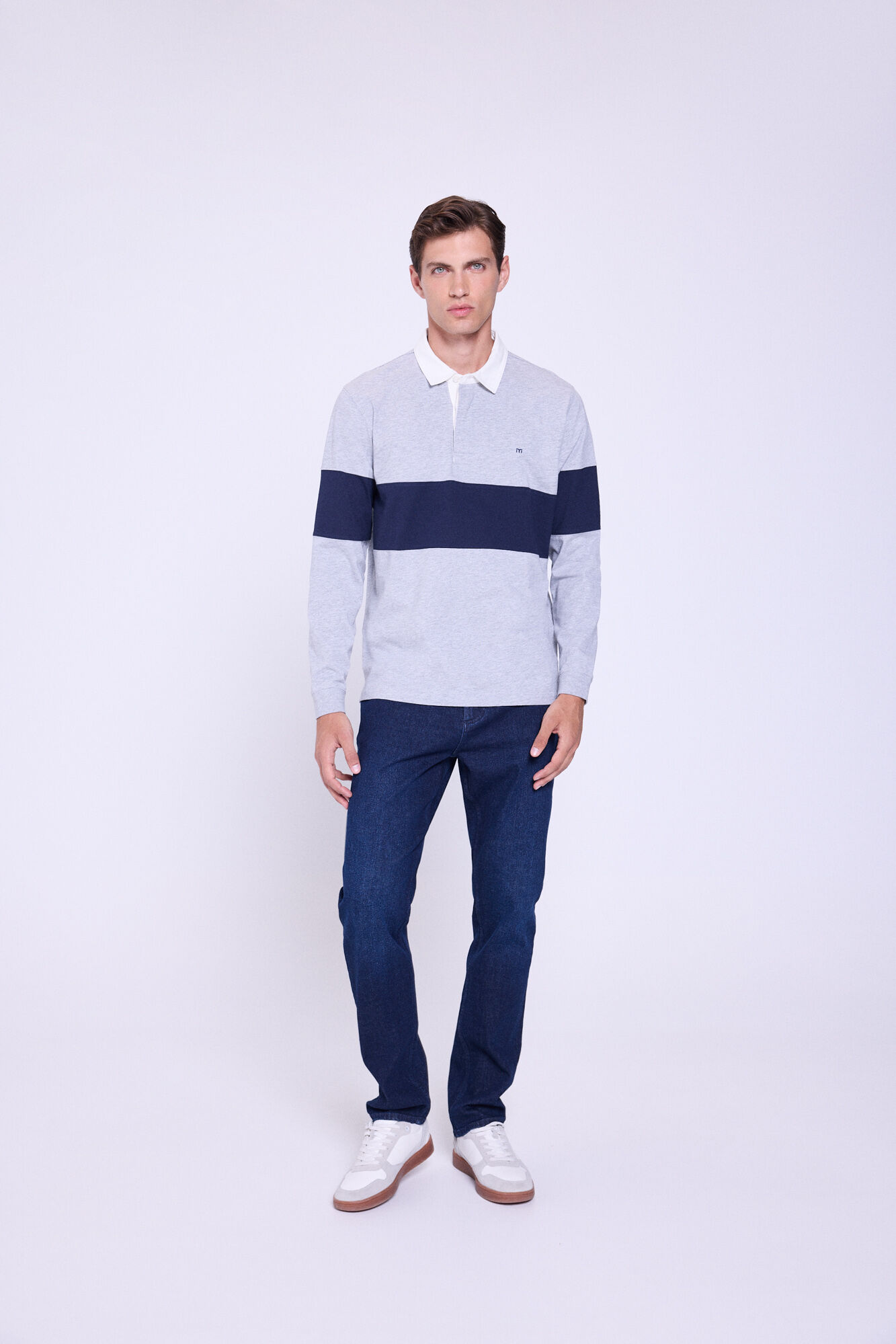 Milano Polo de rugby bicolor