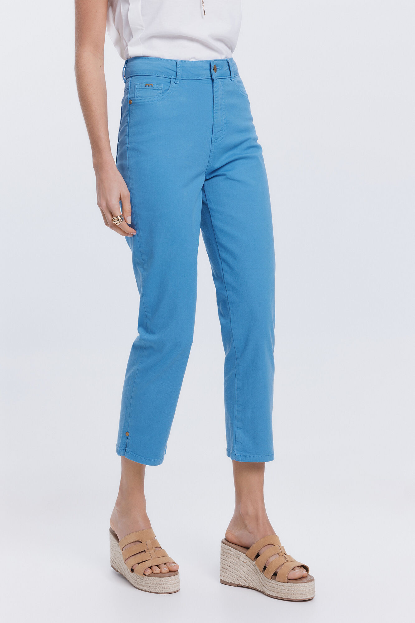 Milano Pantal&oacute;n pirata cinco bolsillos Azul