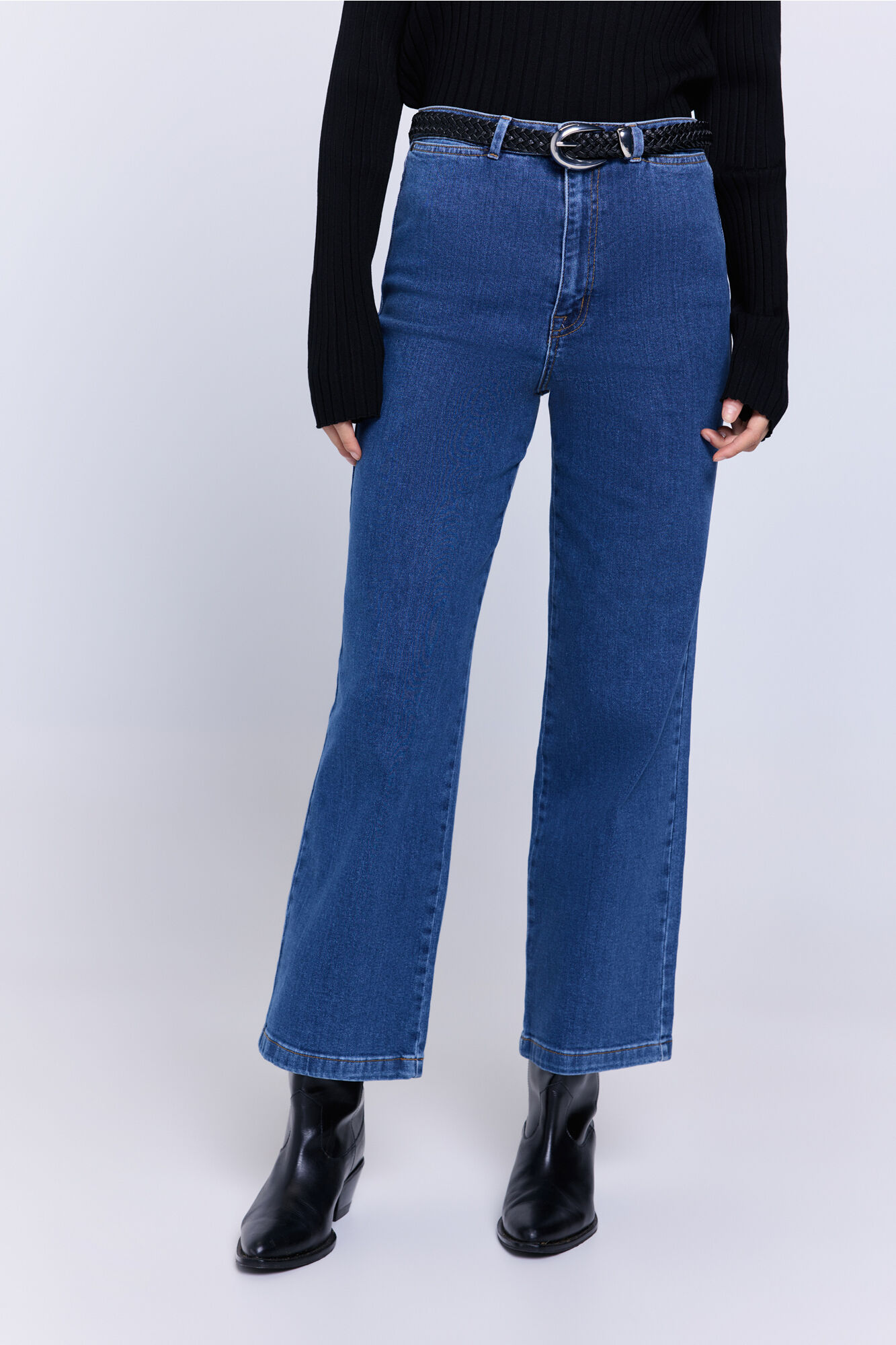 Milano Pantal&oacute;n denim pernera ancha Azul