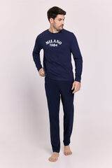 Milano Pijama con letras Navy