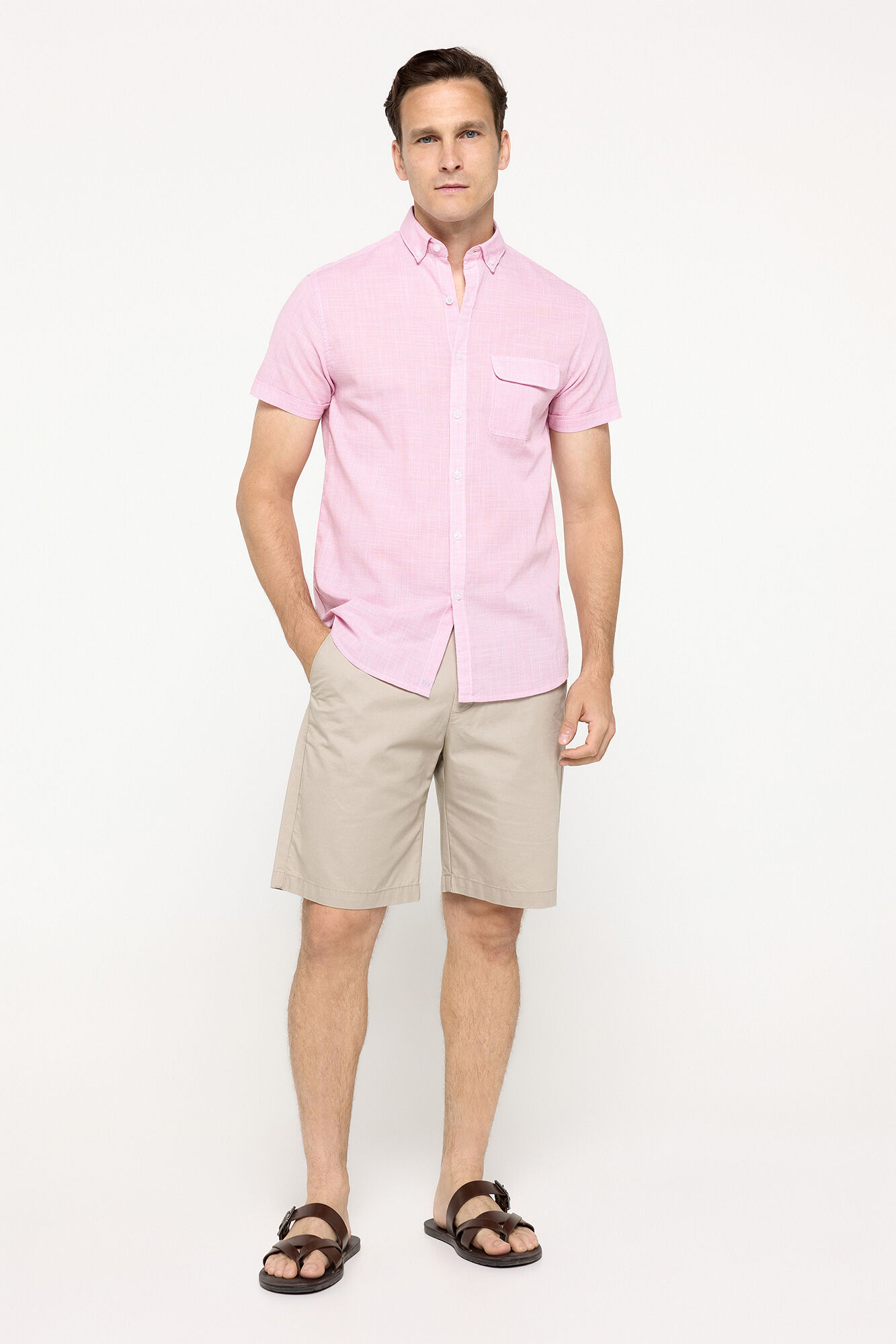 Milano Camisa slub lisa