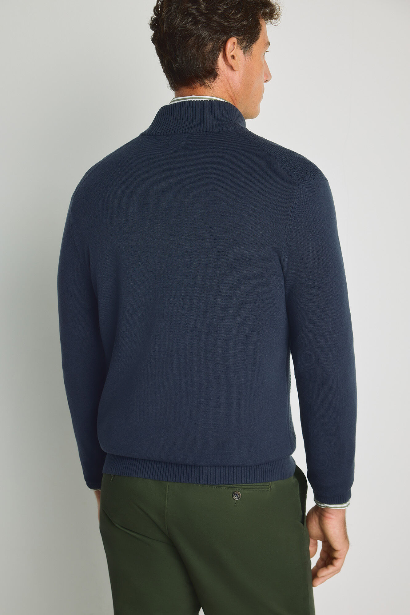 Milano C&aacute;rdigan con cierre Navy