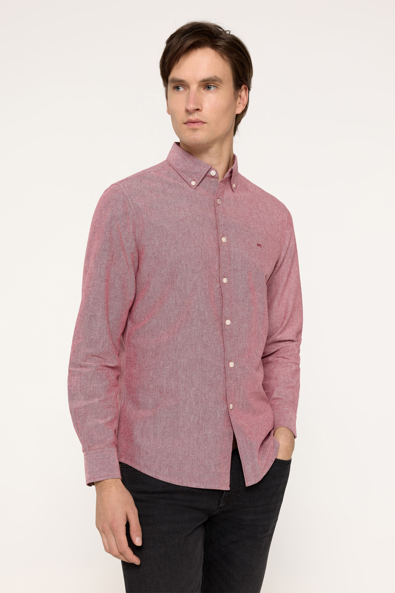 Milano Camisa Oxford Lisa Granate
