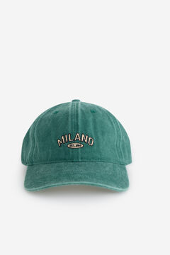 Fifty Outlet Gorra con bordado milano Kaki Oscuro