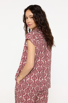 Fifty Outlet Camisa manga corta estampada. Granate