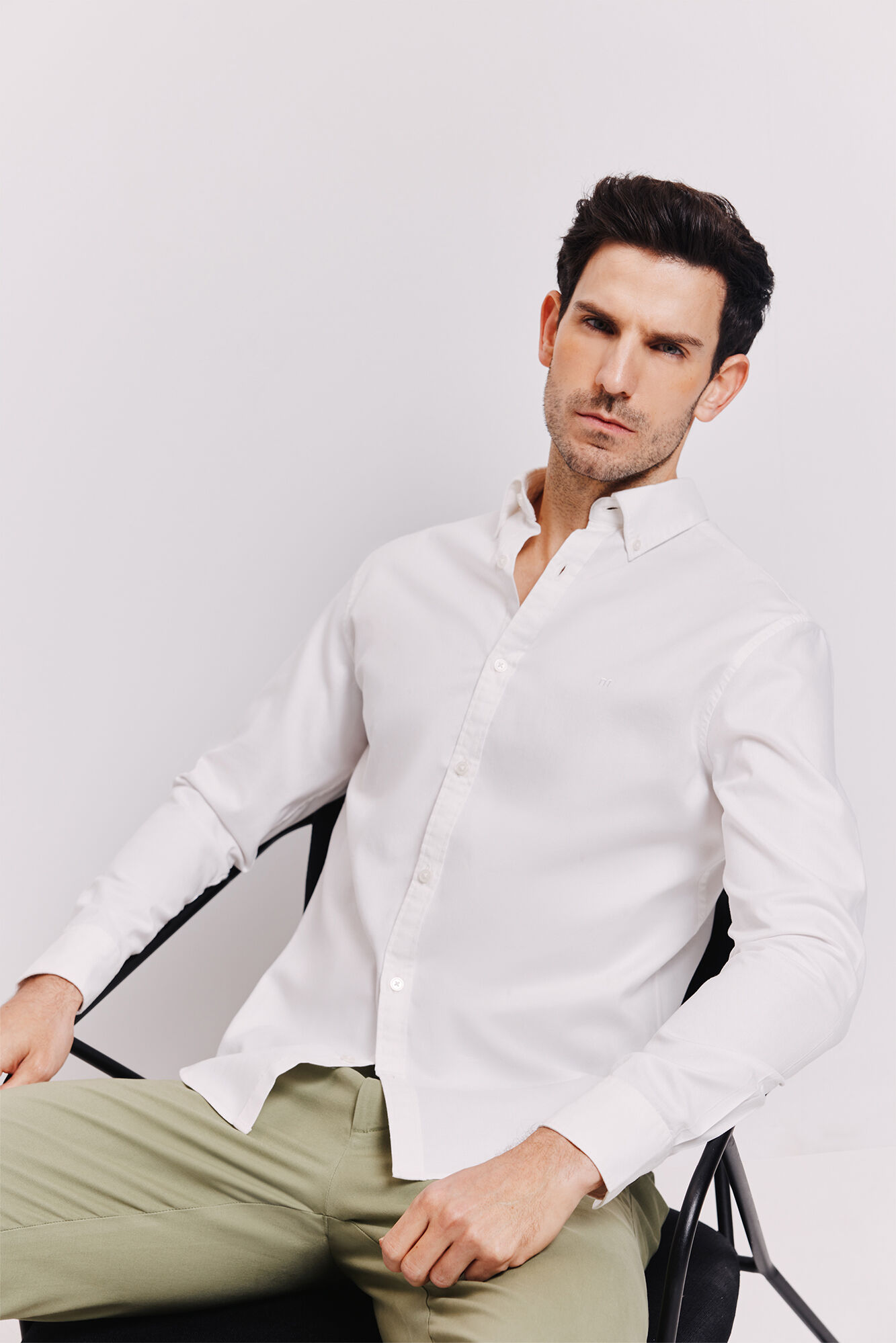 Milano Camisa lisa manga larga