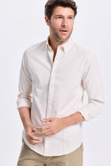 Fifty Outlet Camisa de sarga liso Blanco