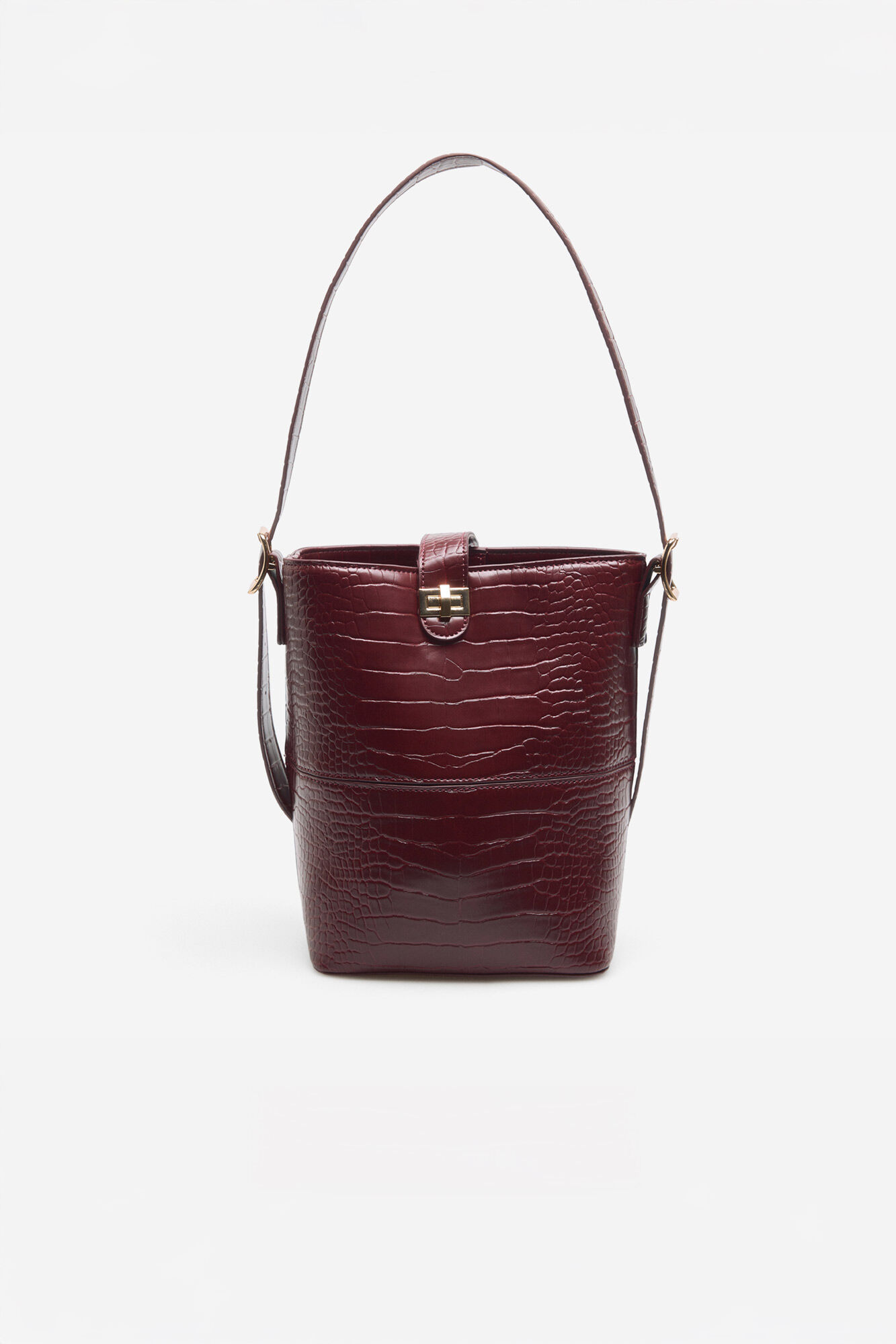 Milano Bolsa de hombro efecto cocodrilo