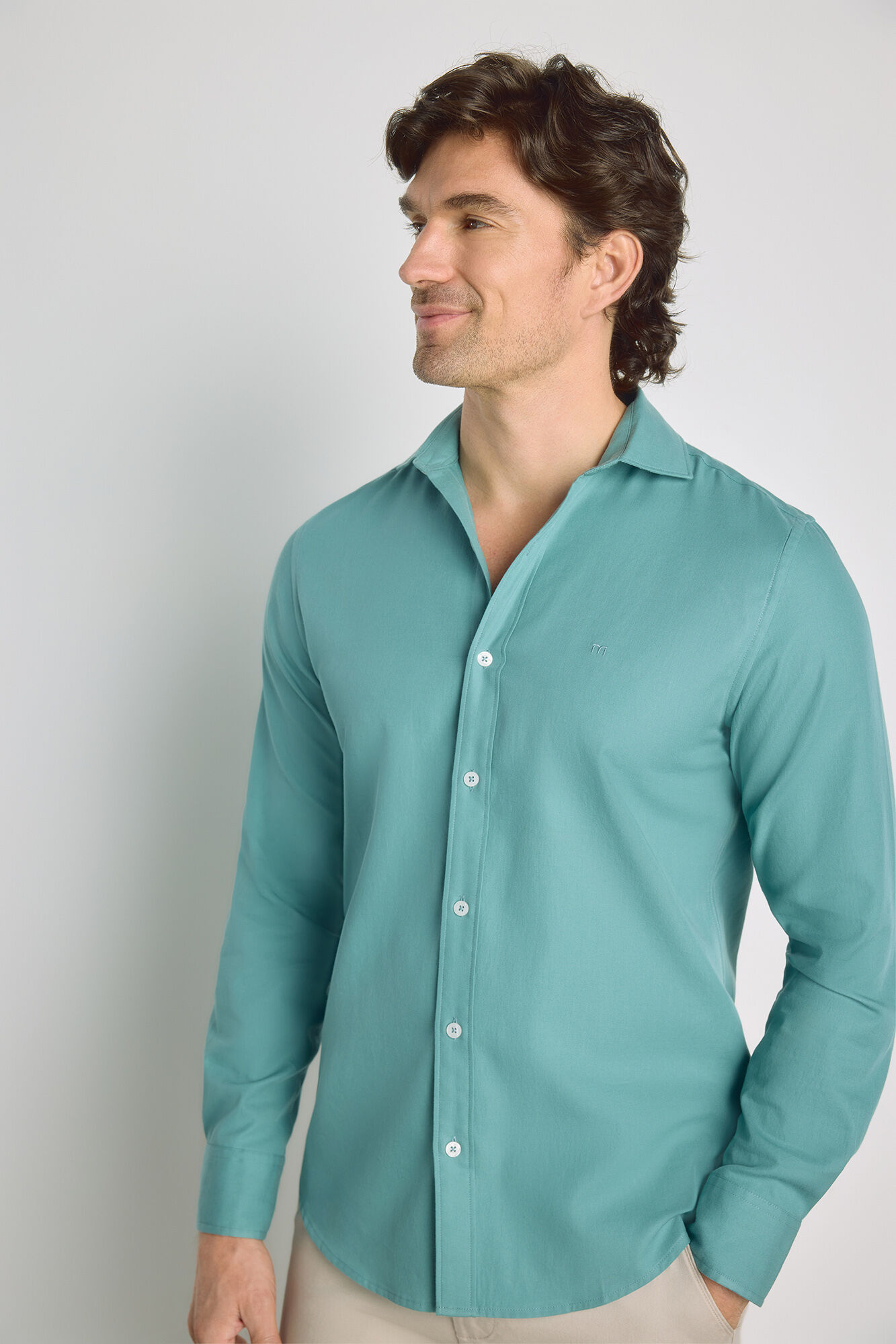 Milano Camisa lisa de manga larga
