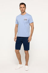 Fifty Outlet Bermudas denim slim. Azul
