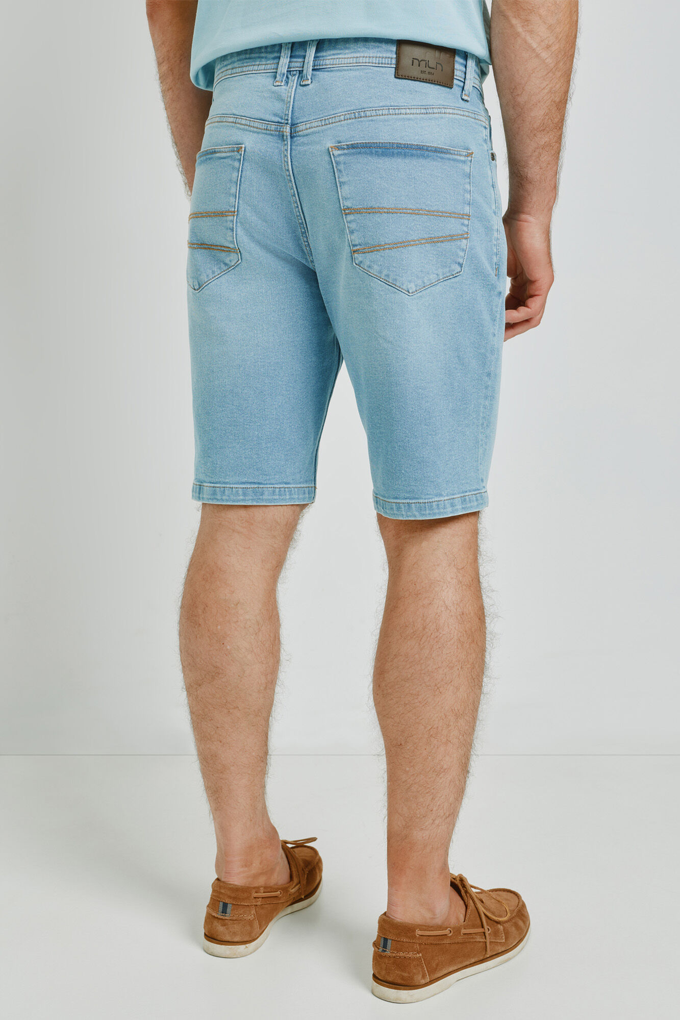 Milano Bermuda de mezclilla regular fit Azul Claro