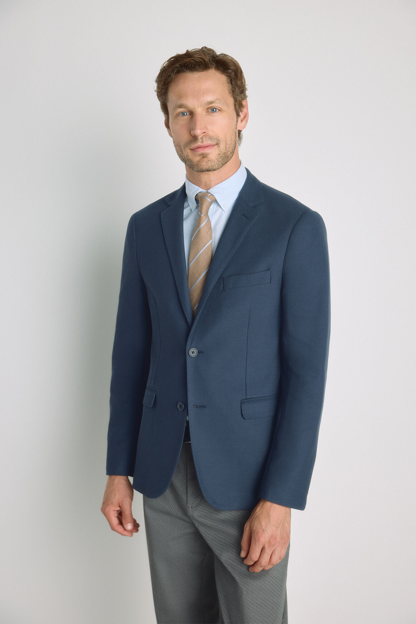 Milano Blazer de tejido de punto Navy