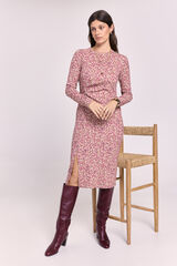 Milano Vestido drapeado estampado Arena