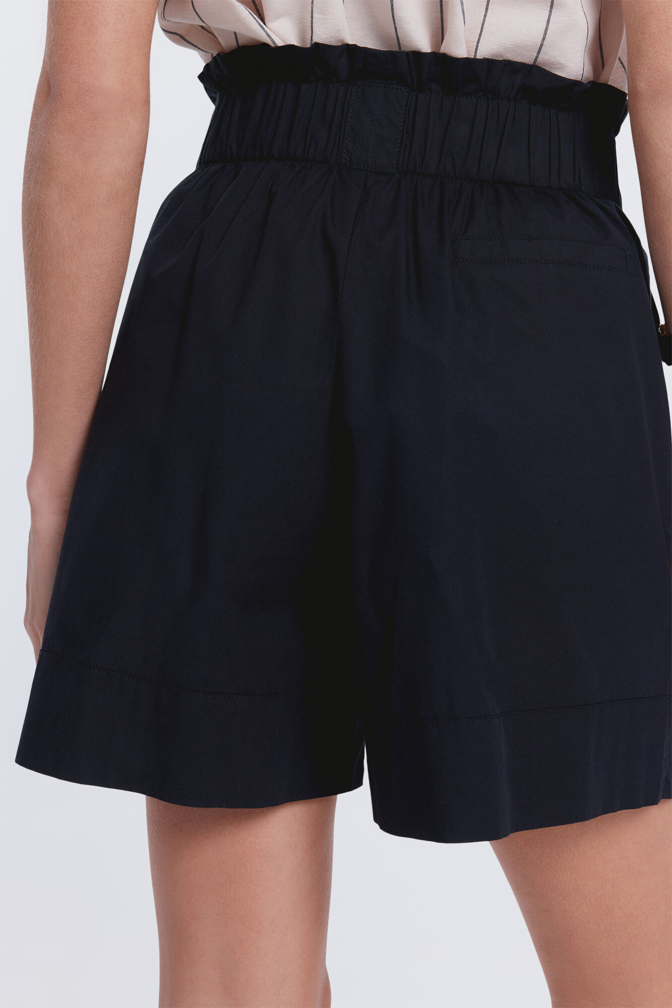 Milano Bermuda cinturilla alta Negro