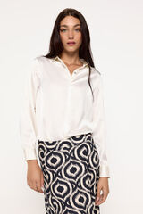 Fifty Outlet Camisa satinada Marfil