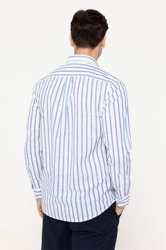 Fifty Outlet Camisa sport a rayas de manga corta Azul