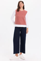Milano Jeans culotte de tiro alto Navy