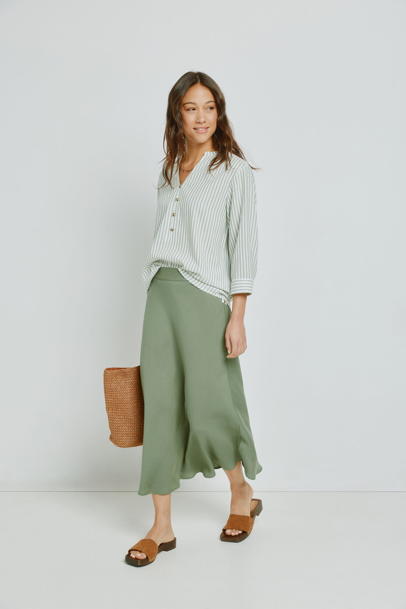 Milano Blusa de rayas Verde