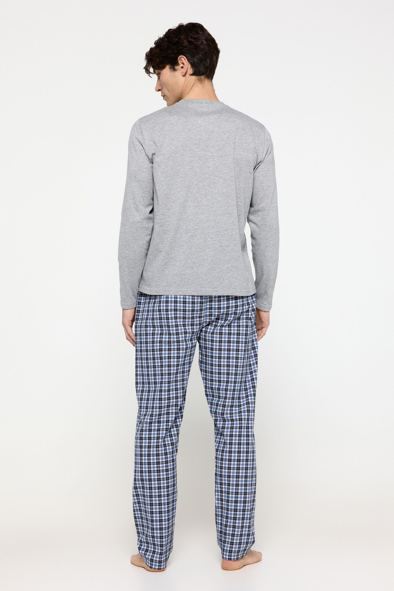 Milano Pijama largo de algod&oacute;n Gris Oscuro