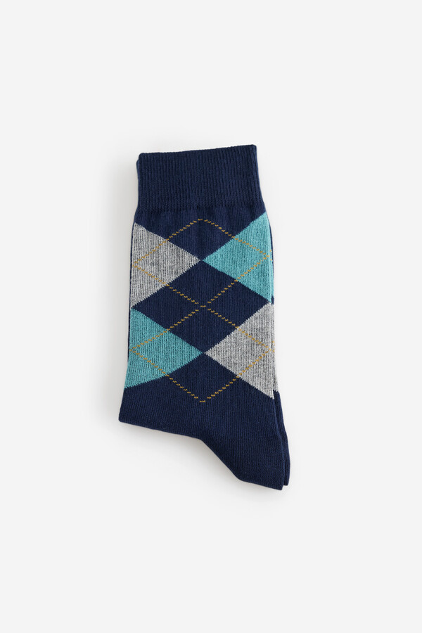 Milano Calcetines fantasía rombos azules Navy