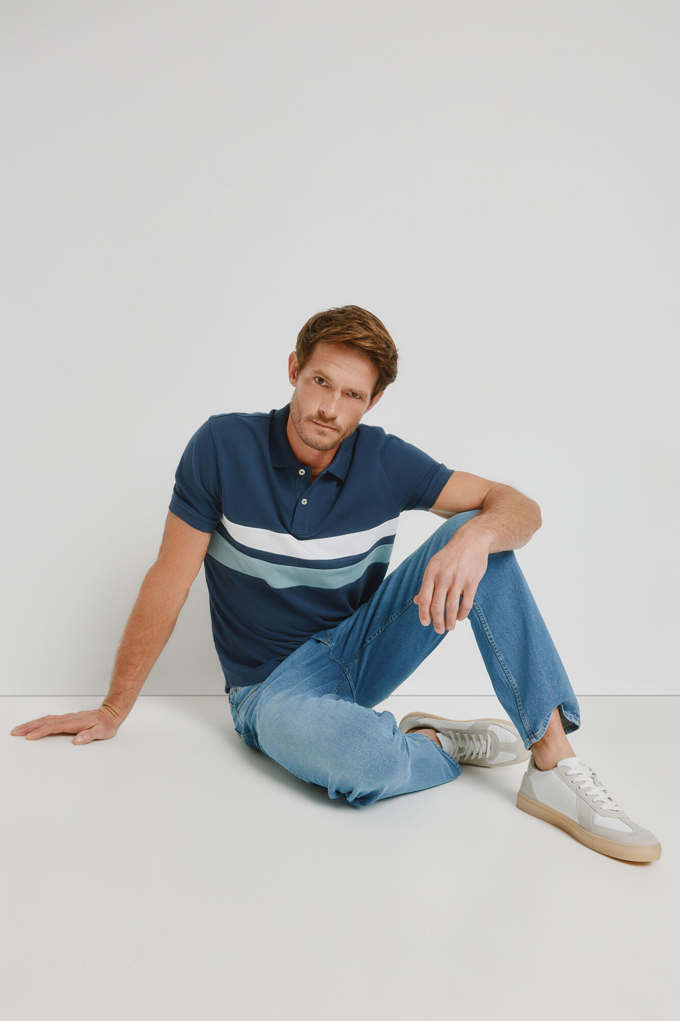 Milano Polo de rayas manga corta