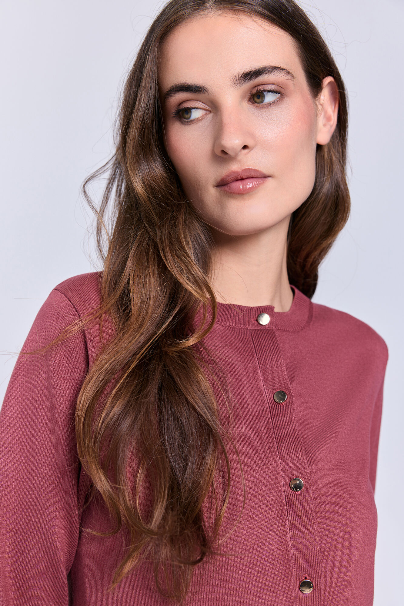 Milano C&aacute;rdigan delgado botones dorados