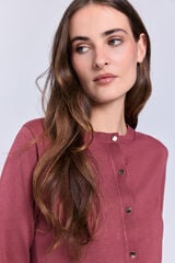 Milano C&aacute;rdigan delgado botones dorados Vino