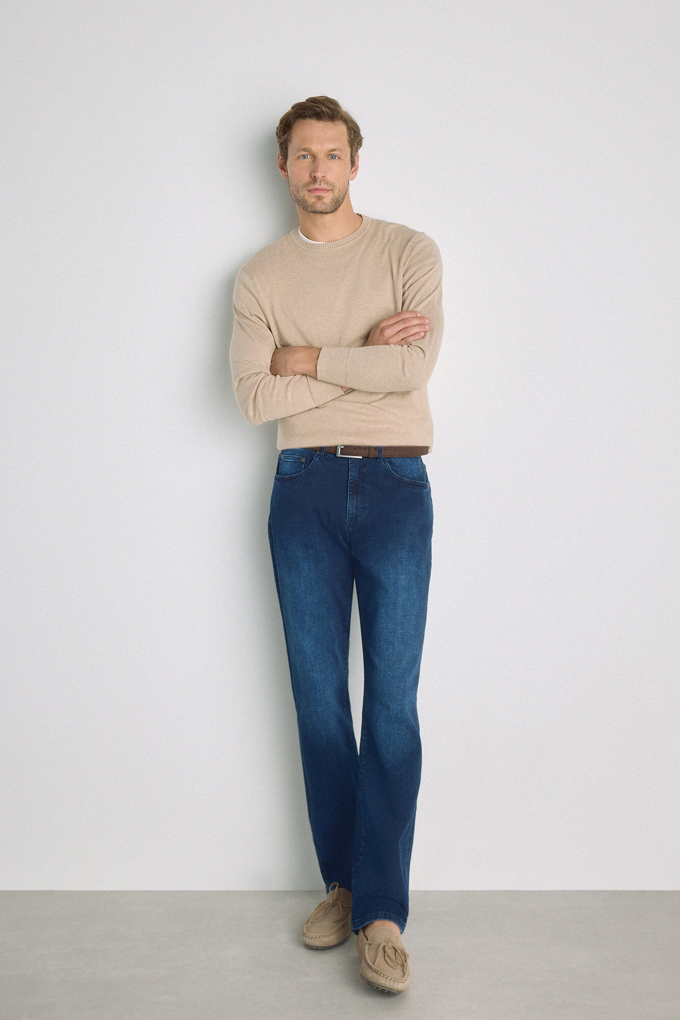 Milano Pantal&oacute;n de mezclilla de corte recto