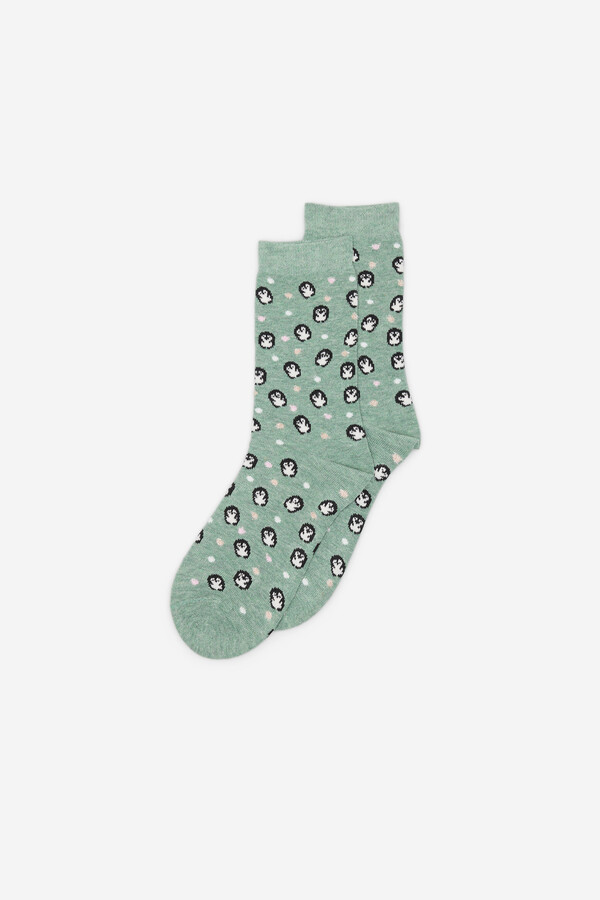 Milano Calcetines con print posicional natural