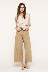 Fifty Outlet Pantalón chino crop. Beige
