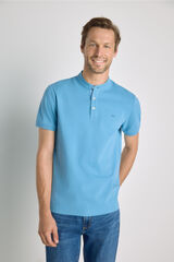 Milano Polo manga corta cuello mao Azul