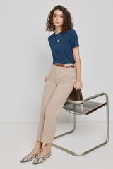 Milano Pantal&oacute;n chino con cintur&oacute;n Beige