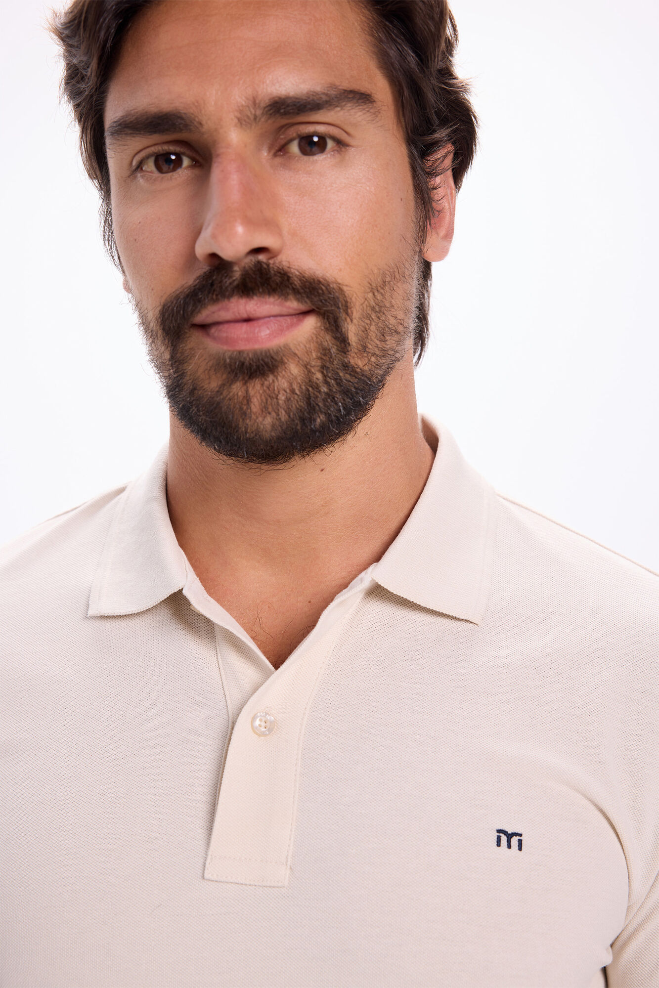 Milano Polo b&aacute;sico de piqu&eacute; Beige