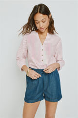 Milano Blusa de rayas Rosa