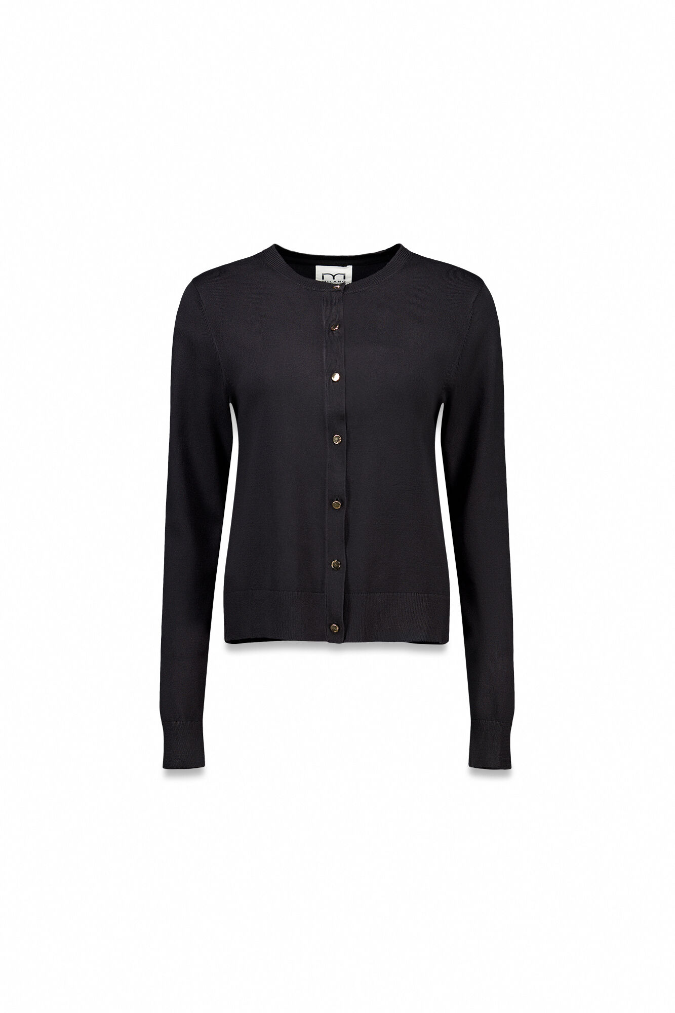 Milano C&aacute;rdigan delgado botones dorados Negro
