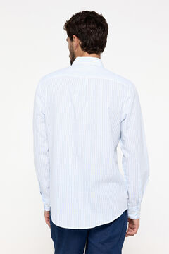 Fifty Outlet Camisa slub rayas Azul