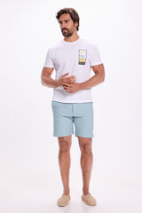 Fifty Outlet Bermudas con aspecto de lino Azul