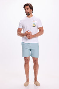 Fifty Outlet Bermudas con aspecto de lino Azul