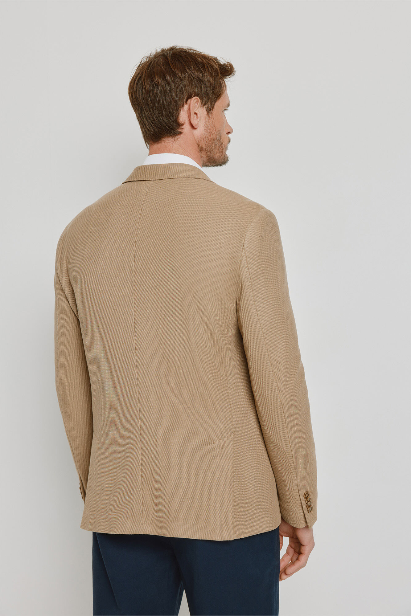 Milano Blazer de punto estructurado Beige